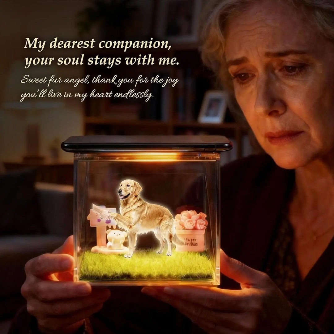 Custom Pet Holographic Memorial Box