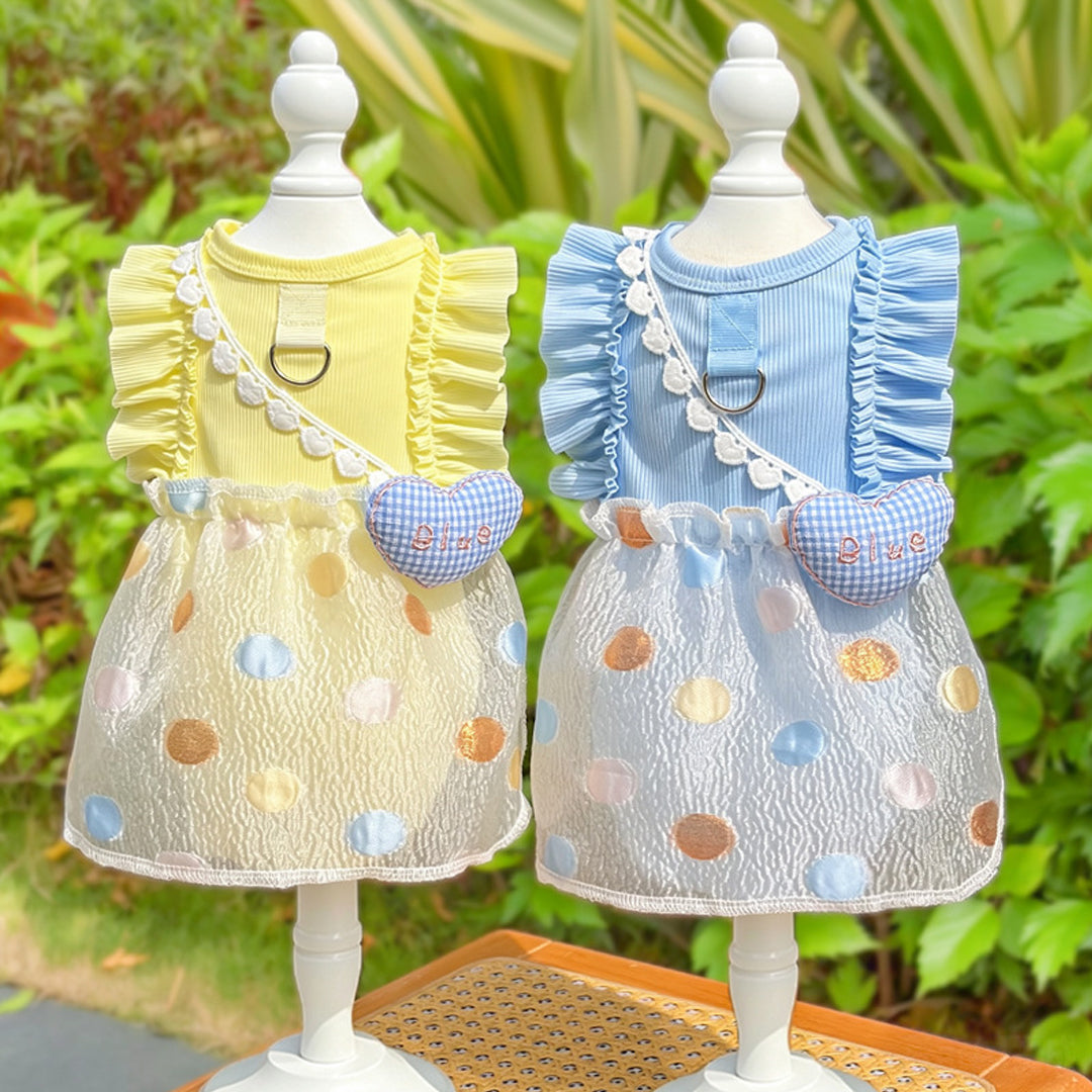 Personalized Polka-Dot Tulle Dog Dress