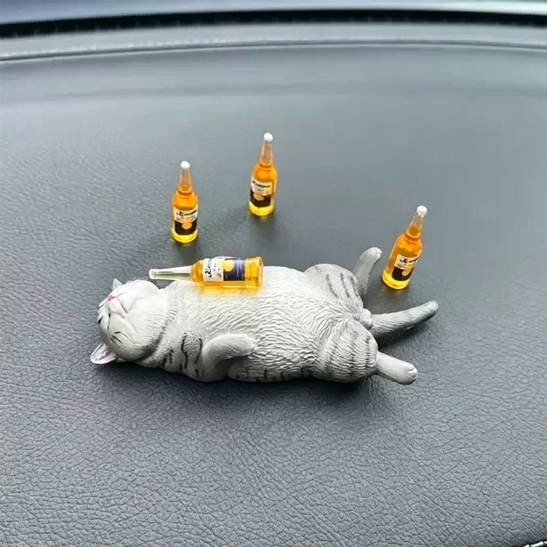 Puptailor Drunken Dog and Cat Car Ornament