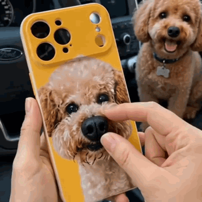 Puptailor Personalized Pet Dog Photo Phone Case with 3D Squishy Nose
