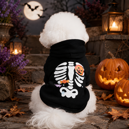 Puptailor Halloween Skeleton Pet Hoodie