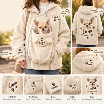 Personalized Pet Kangaroo Hoodie-Unisex Fleece Hoodie