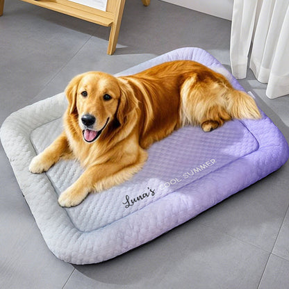 Customizable Name Gradient Cooling Mat for Cats & Dogs