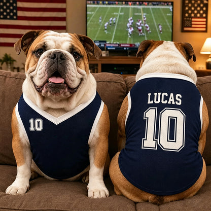 Personalized Dog Jersey with Name Number