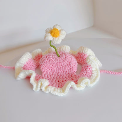 Personalized Initial Crochet Dog Hat