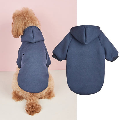 Personalized Embroidery Solid-Color Warm Pet Hoodie