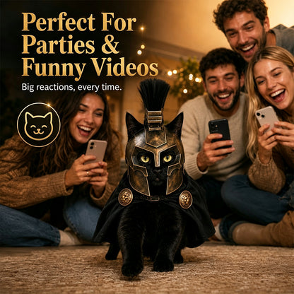 Puptailor Spartan Warrior Cat Costume