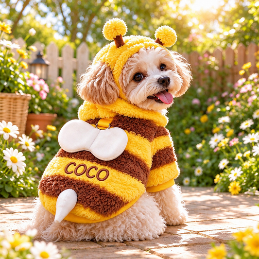 Personalized Bee Dog Costume with Leash Hole