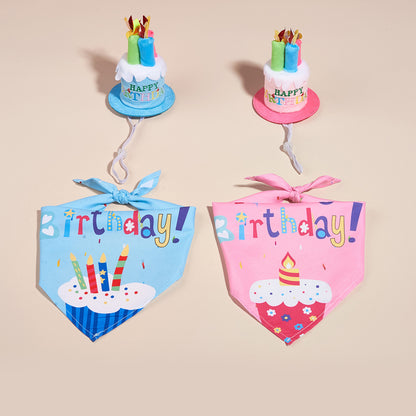 Pet Birthday Hat & Bandana Set