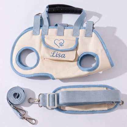 Personalized Custom Portable, Breathable, Crossbody Pet Backpack