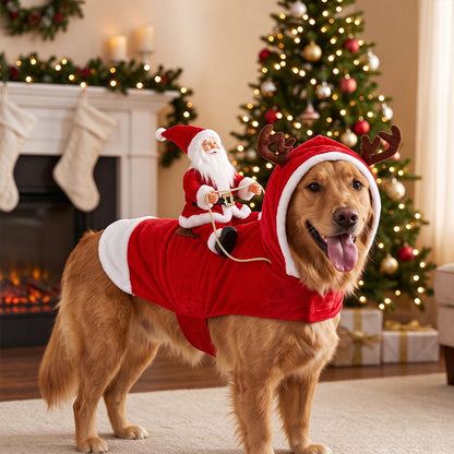 Santa's Sleigh Rider Dog Costume