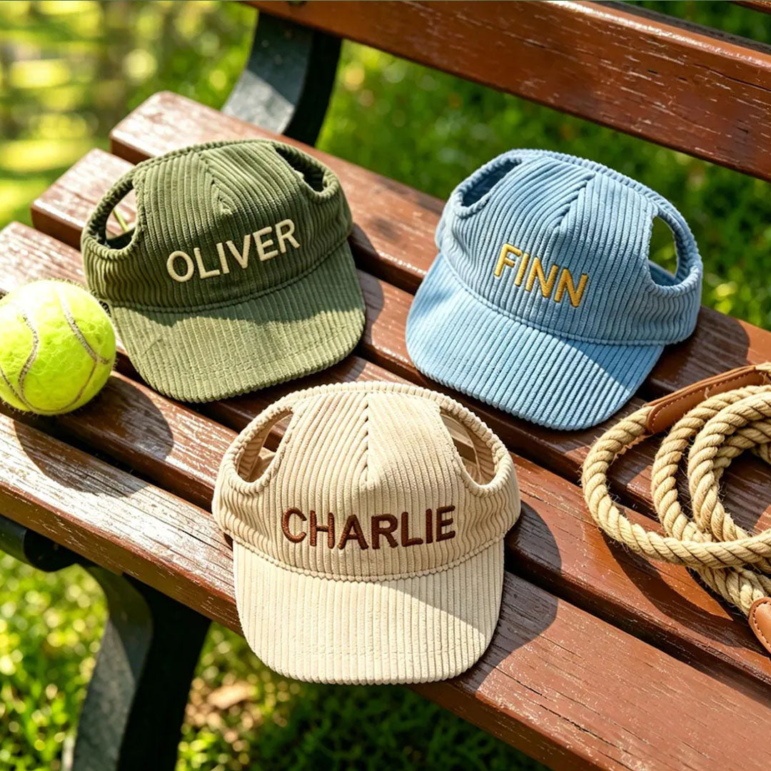 Personalized Corduroy Embroidered Pet Hat