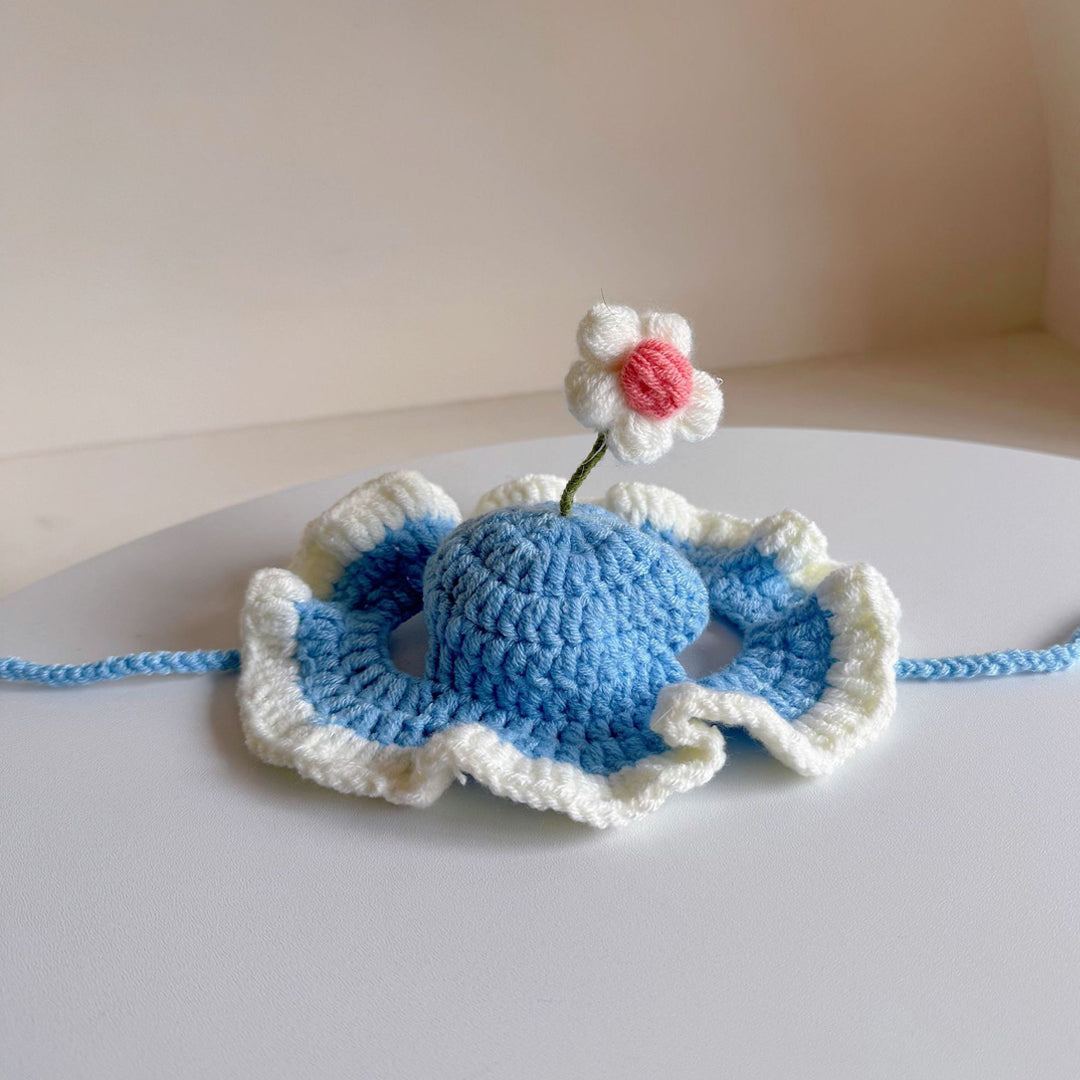 Personalized Initial Crochet Dog Hat