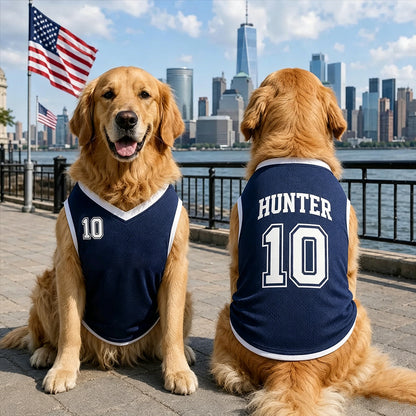 Personalized Dog Jersey with Name Number