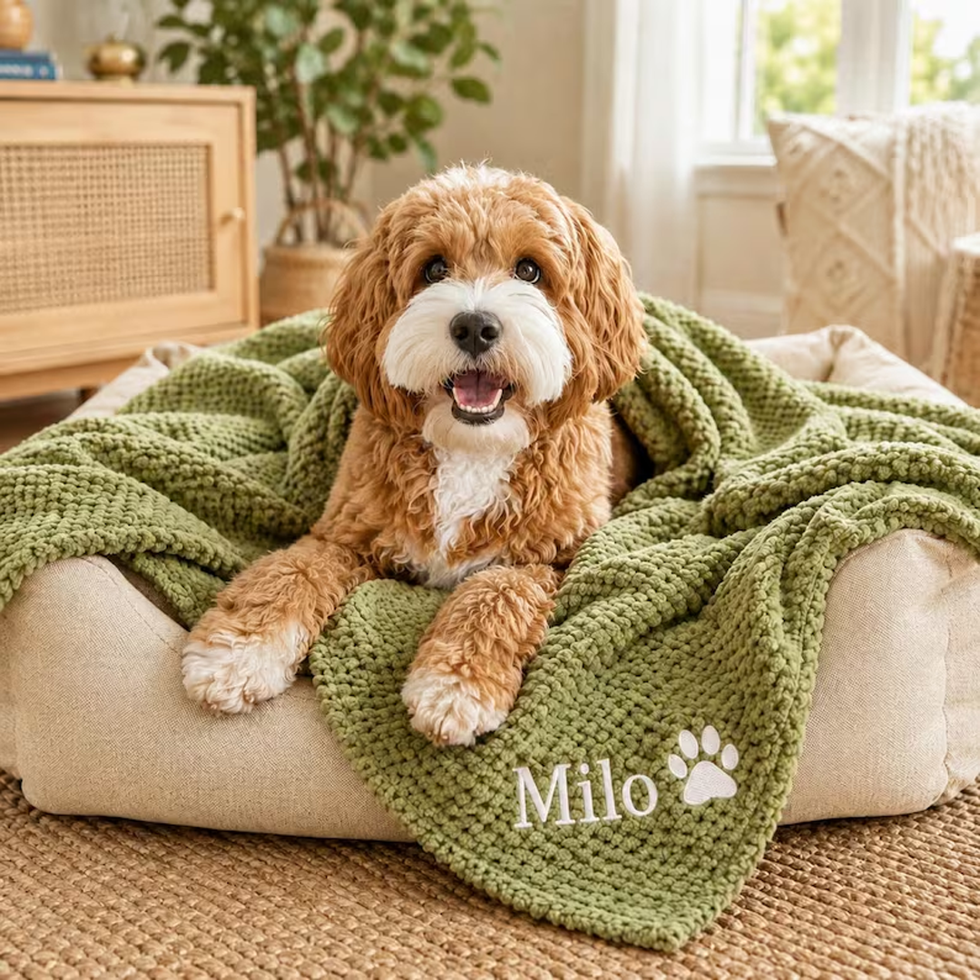 Personalized Coral Fleece Pet Blanket