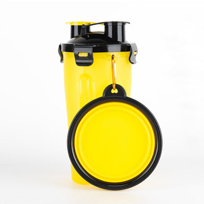 Portable 2-in-1 Pet Water & Food Cup for Outdoor