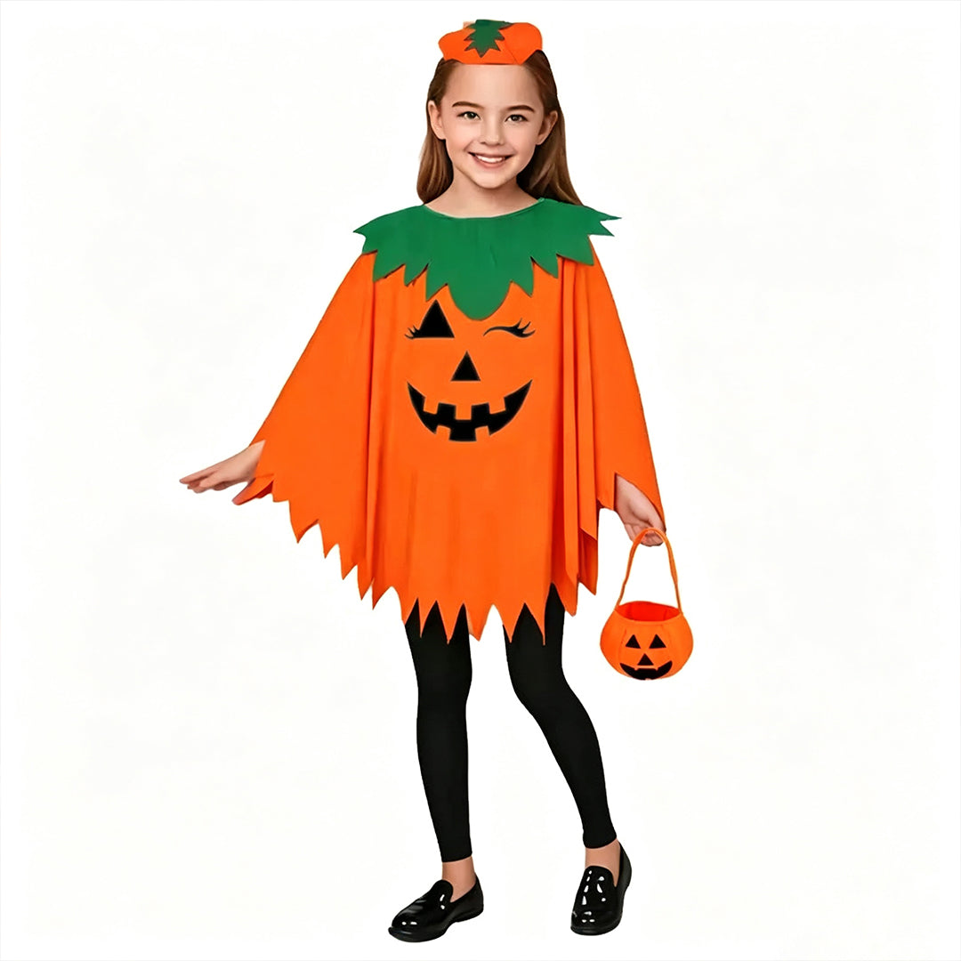 Puptailor Halloween Pumpkin Costume Set Suitable for Adults, Children, and Pets
