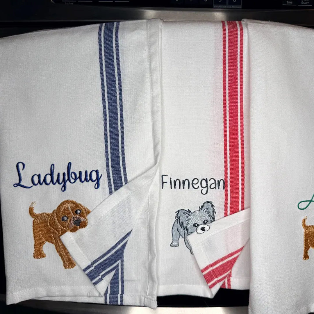 Personalized Embroidered Kitchen Towel