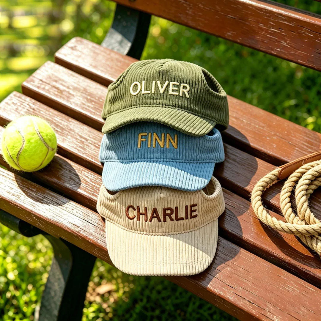 Personalized Corduroy Embroidered Pet Hat