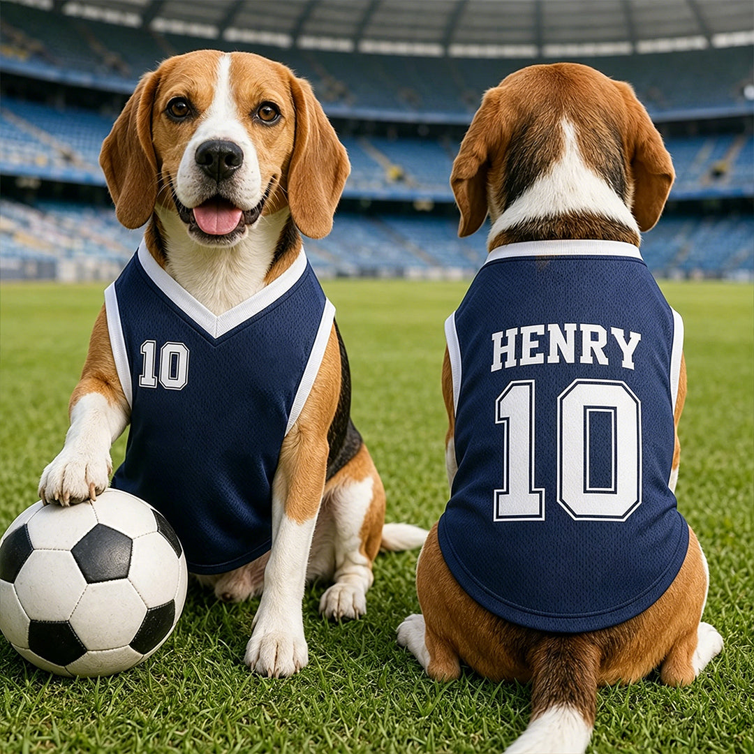 Personalized Dog Jersey with Name Number