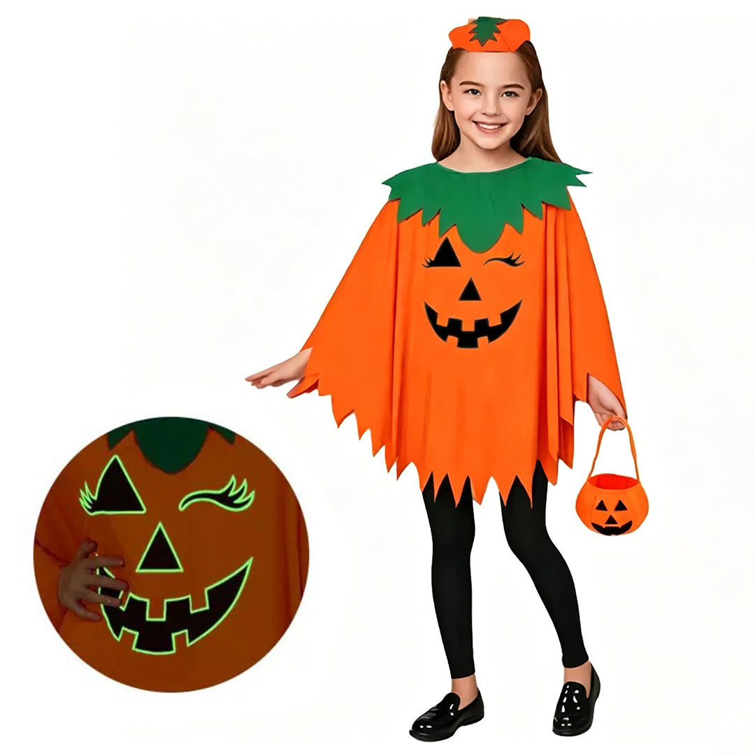 Puptailor Halloween Pumpkin Costume Set Suitable for Adults, Children, and Pets