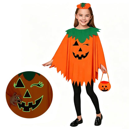 Puptailor Halloween Pumpkin Costume Set Suitable for Adults, Children, and Pets