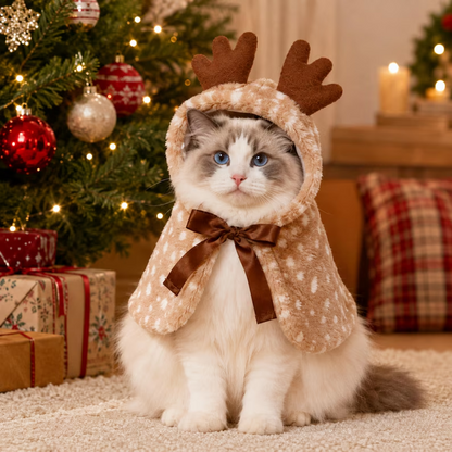 Reindeer Cape Costume for Small Dogs & Cats