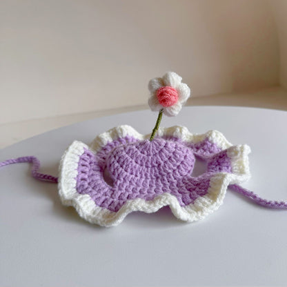 Personalized Initial Crochet Dog Hat