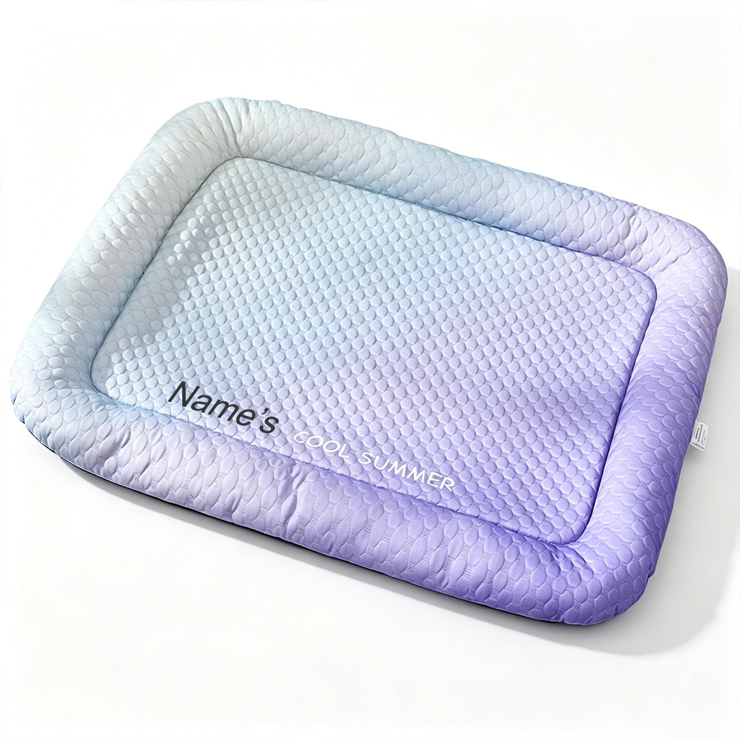 Customizable Name Gradient Cooling Mat for Cats & Dogs