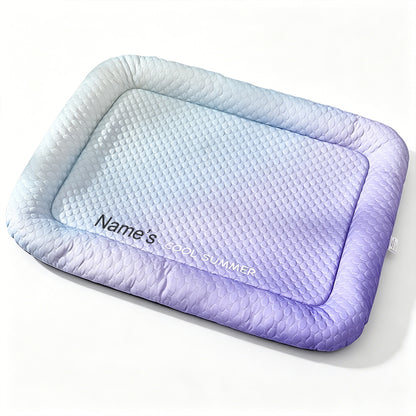 Customizable Name Gradient Cooling Mat for Cats & Dogs
