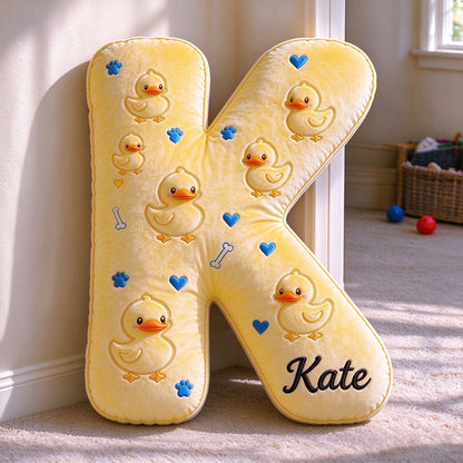 Personalized Duck Print Letter Plush Toy for Pets