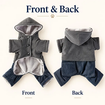 Personalized Corduroy Denim Dog Overalls