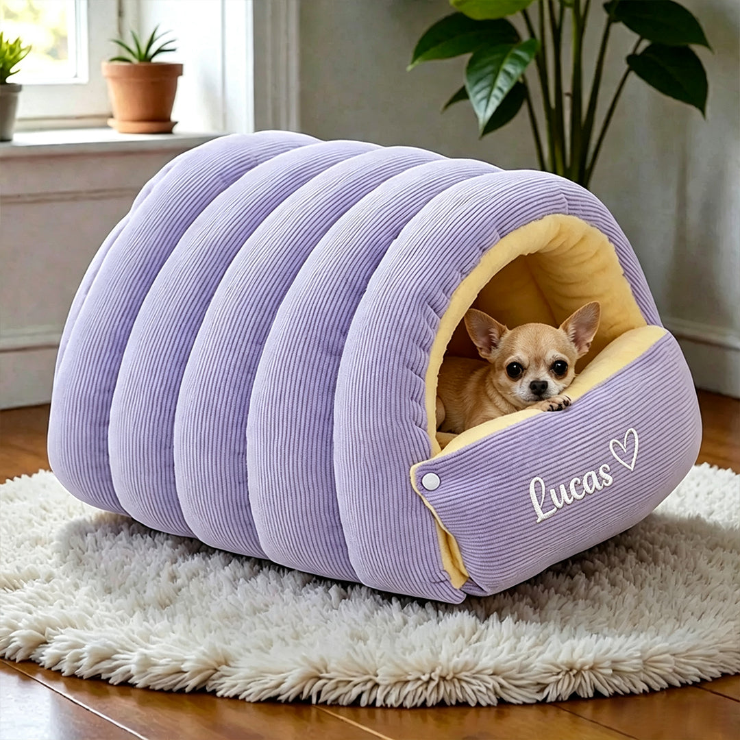 Puptailor Striped, Warm, Semi-enclosed Pet Bed