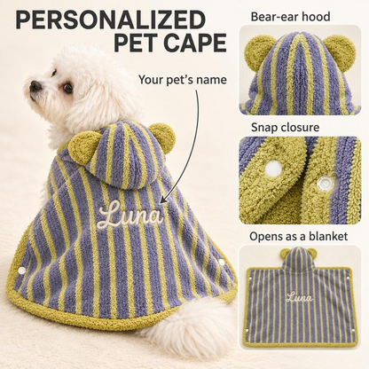 Personalized Hooded Pet Cape