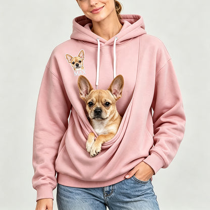 Puptailor Personalized Kangaroo Pouch Hoodie for Dogs Cats Pet