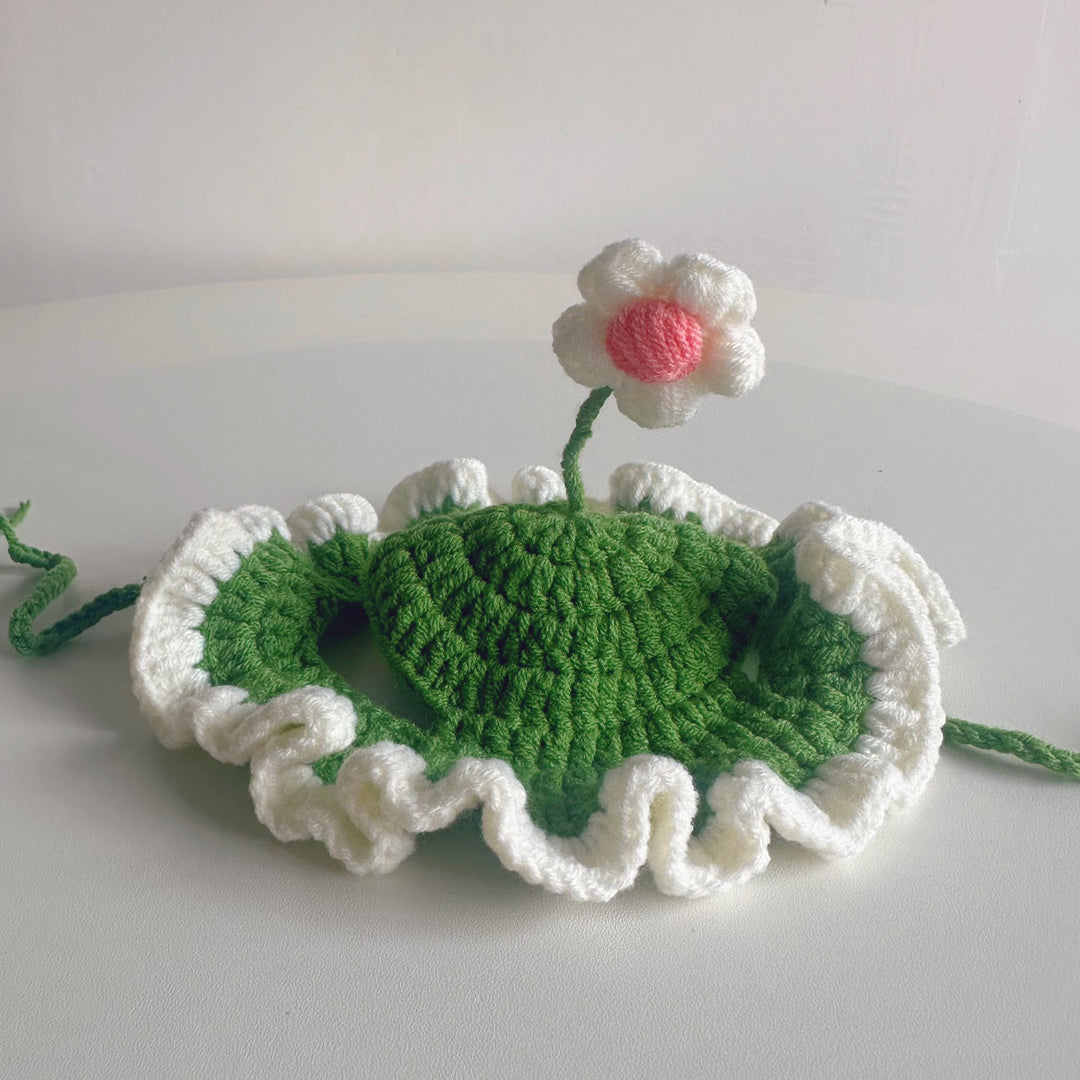 Personalized Initial Crochet Dog Hat