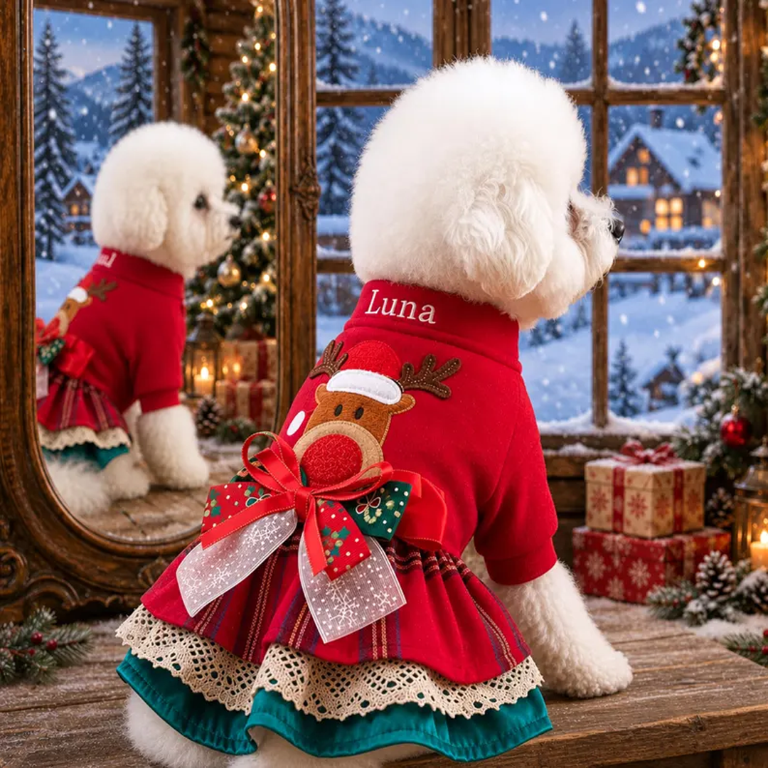 Personalized Holiday Knit Pet Sweater