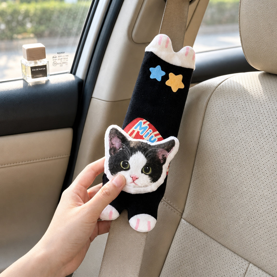 Personalized Pet Face Car Seatbelt Covers