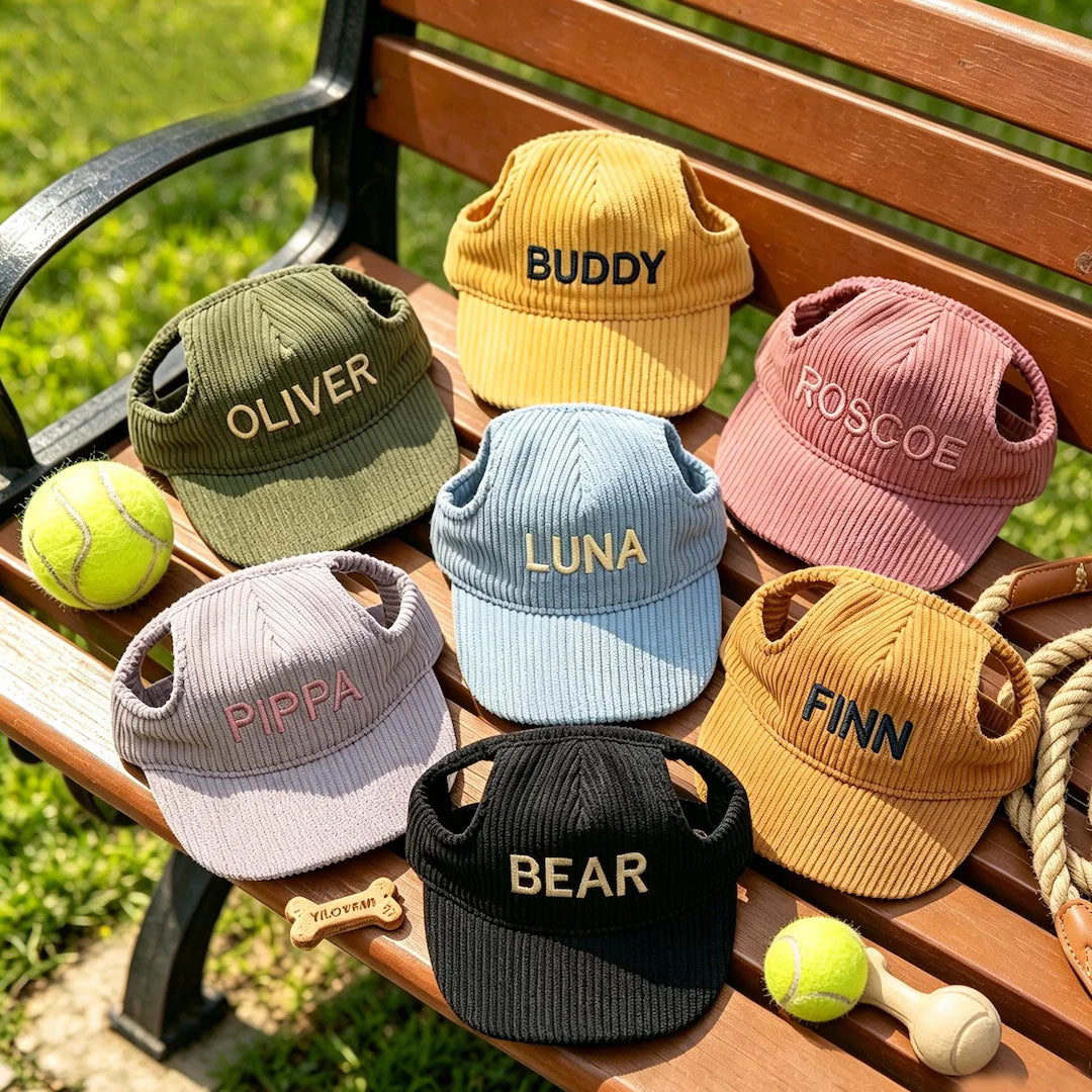 Personalized Corduroy Embroidered Pet Hat