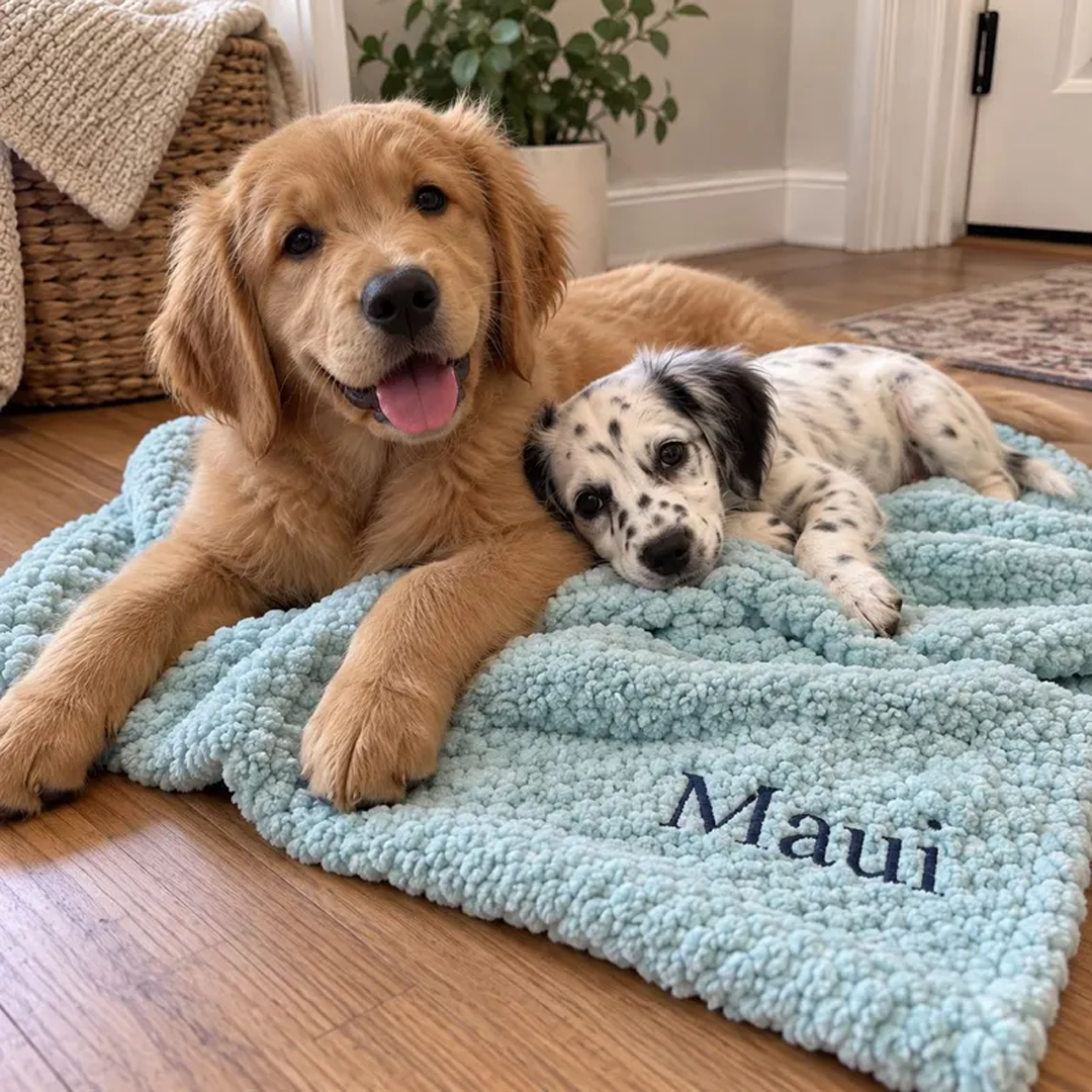 Personalized Coral Fleece Pet Blanket