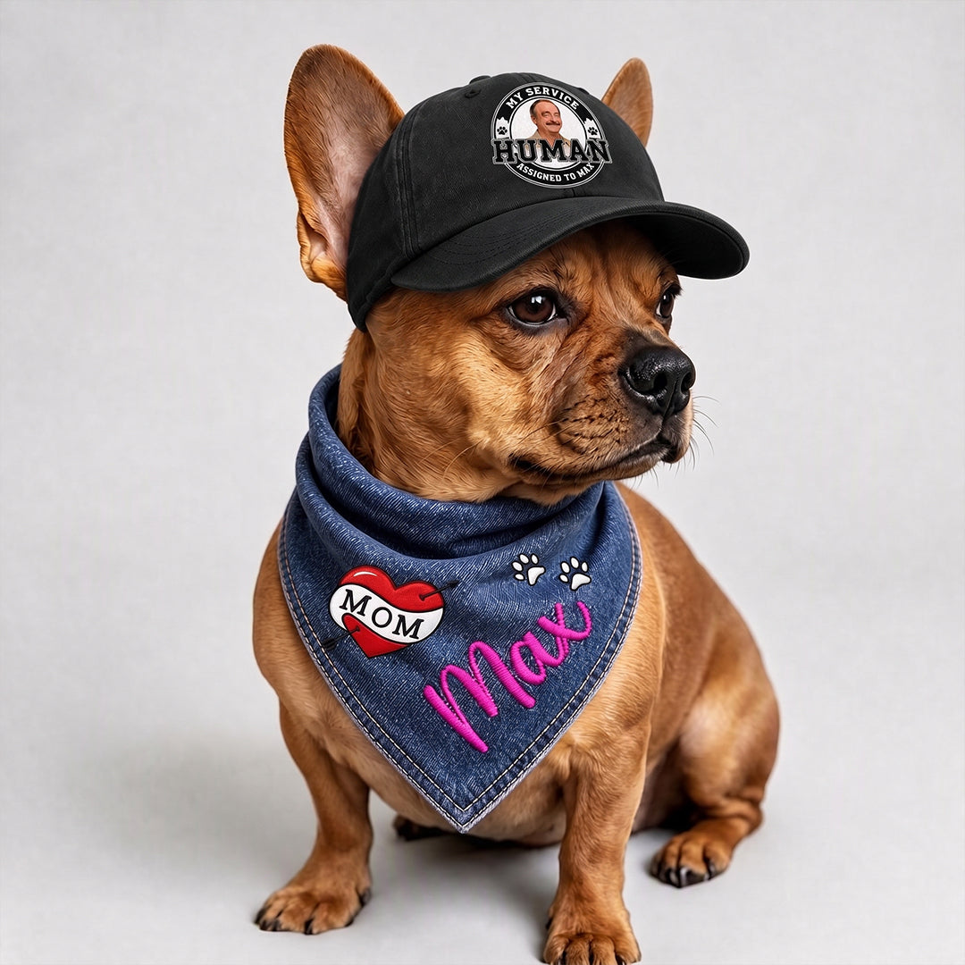 Personalized Photo & Dog Name Baseball Cap For Dogs