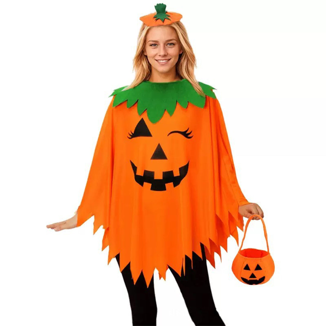 Puptailor Halloween Pumpkin Costume Set Suitable for Adults, Children, and Pets