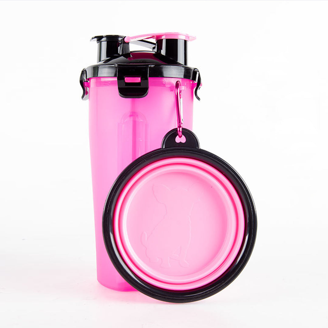 Portable 2-in-1 Pet Water & Food Cup for Outdoor