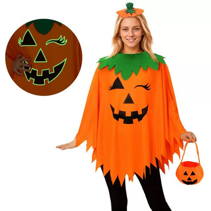 Puptailor Halloween Pumpkin Costume Set Suitable for Adults, Children, and Pets