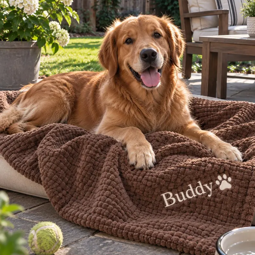 Personalized Coral Fleece Pet Blanket