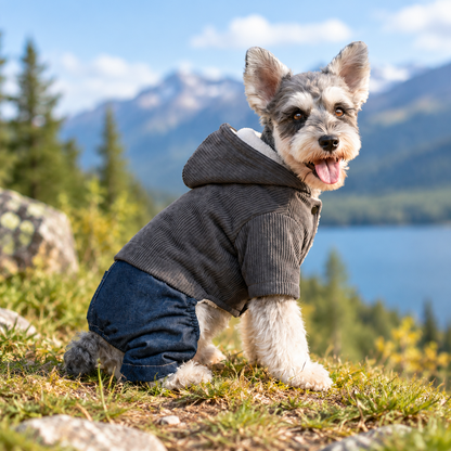 Personalized Corduroy Denim Dog Overalls