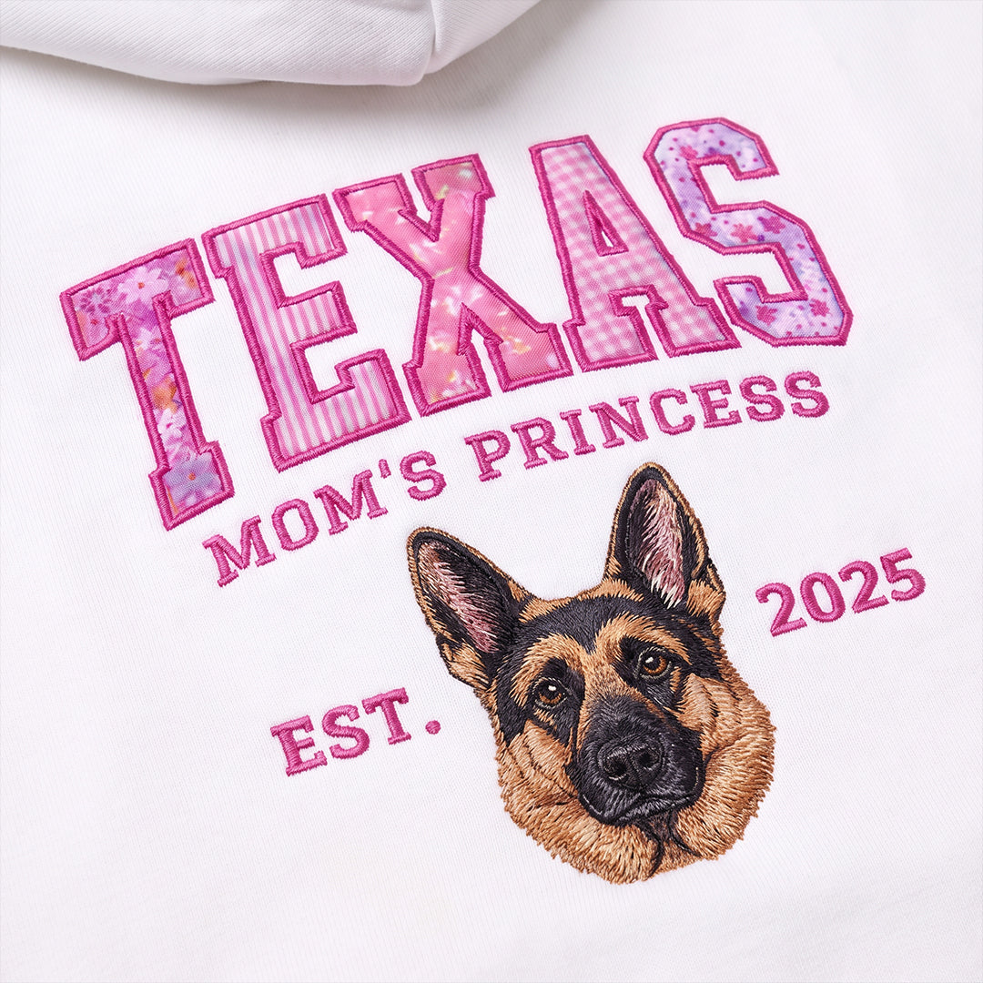 Personalized Dog Patchwork Embroidered Hooded