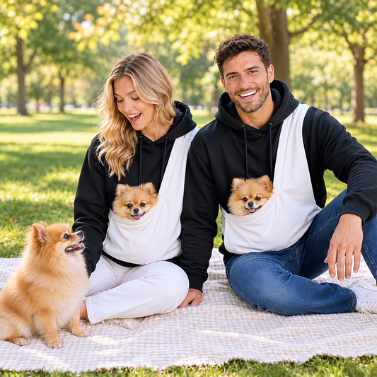 Colorblock Fleece Pet Carrier Hoodie