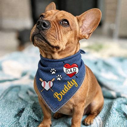Personalized Denim Dog Bandana
