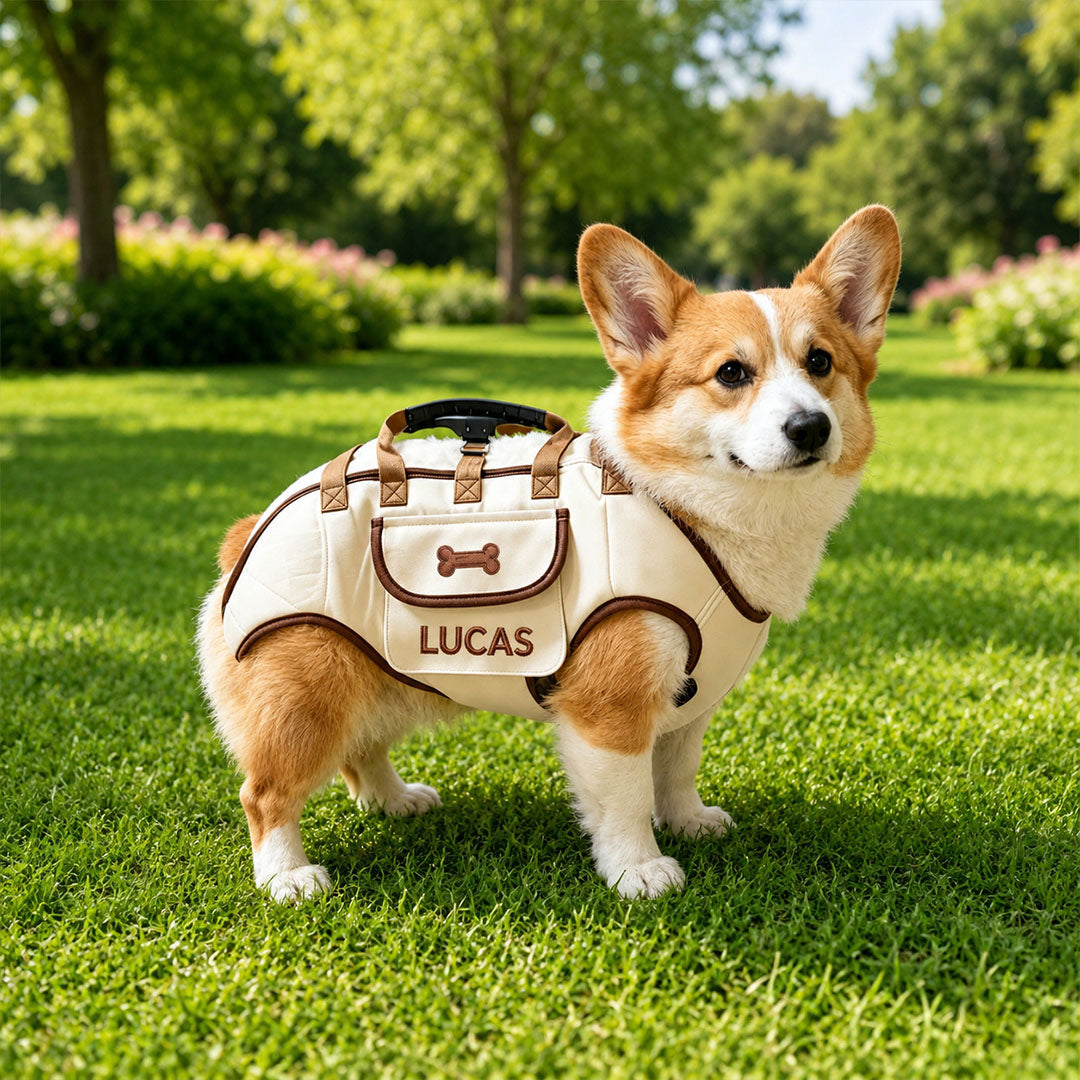 Personalized Custom Portable, Breathable, Crossbody Pet Backpack